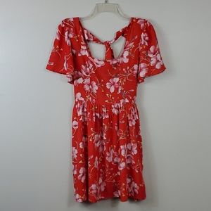 Band of Gypsies Red Floral Mini Dress NWT XS